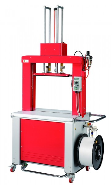 EP-702P Automatische Umreifungsmaschine mit Presse.